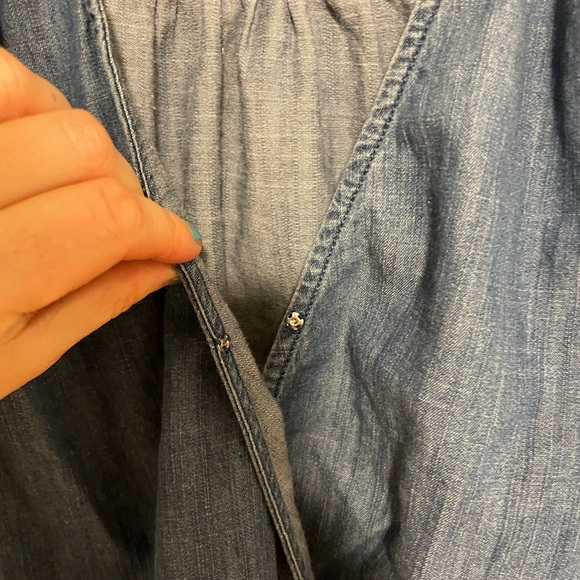 Madewell XS Denim Wrap Top - Picture 5 of 6